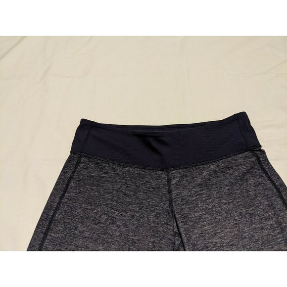 LULULEMON CROPPED LEGGINGS Size 4 - Gray/DarkBlue - Picture 5 of 9